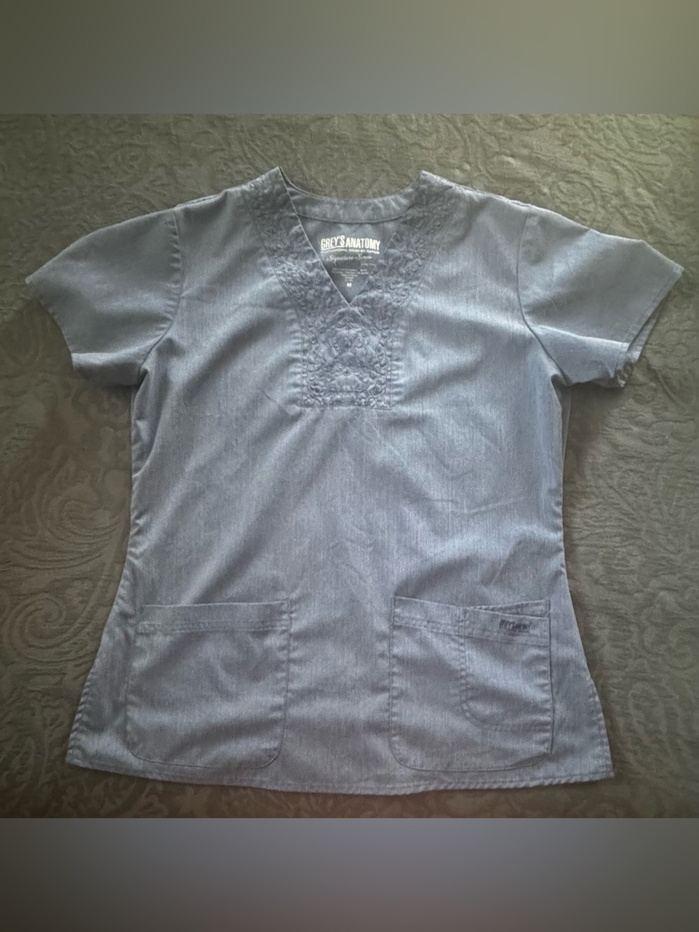 Grey's Anatomy Denim Look Scrub Top Women’s Medium